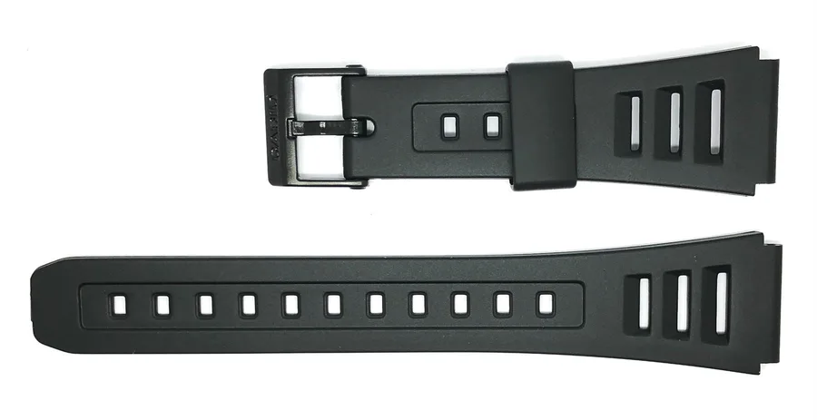 Japan Watch Parts product photo of the black Casio W-71 and W-86 replacement strap, part 71603087.